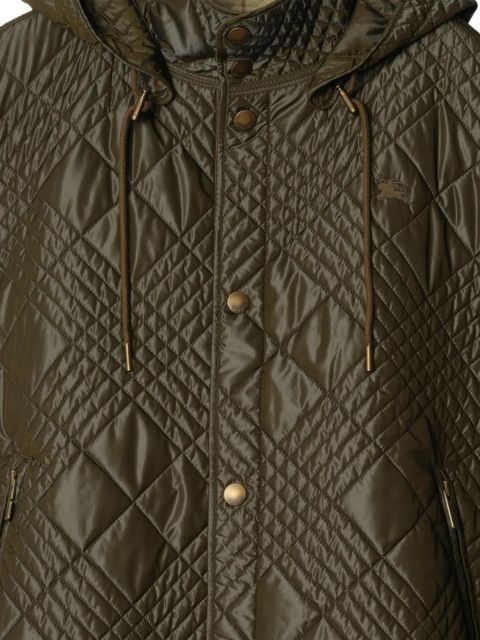 Burberry micro check-stitch nylon blend cape - Green - zdjęcie produktu nr 2