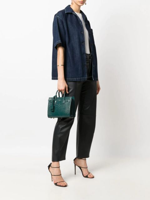 Saint Laurent nano Sac de Jour tote bag - Green