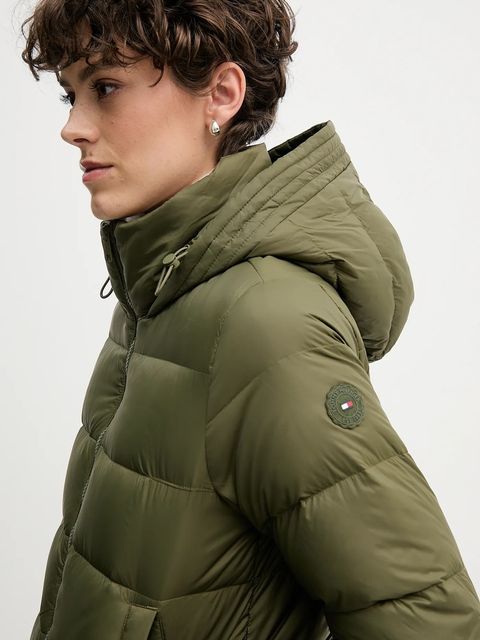 Tommy Hilfiger kurtka puchowa kolor zielony zimowa WW0WW43581