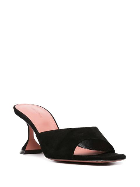 Amina Muaddi Lupita 70mm suede mules - Black - zdjęcie produktu nr 2