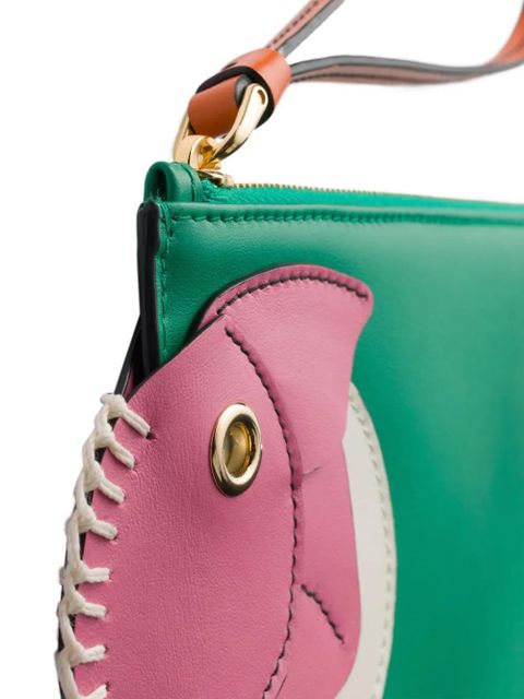 Prada leather zipper pouch - Green