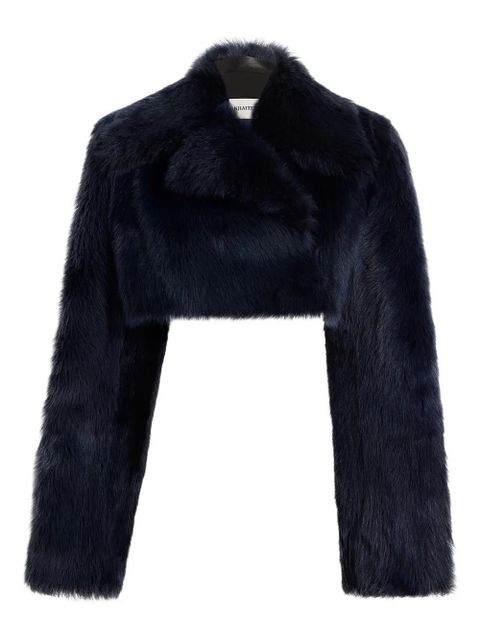 KHAITE collared fur jacket - Black - zdjęcie produktu nr 1