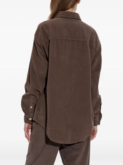 American Vintage Padow buttoned corduroy shirt - Brown