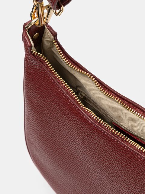 Answear.LAB torebka skórzana kolor bordowy