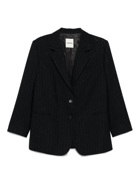 SANDRO pinstripe metallic blazer - Blue - zdjęcie produktu nr 1