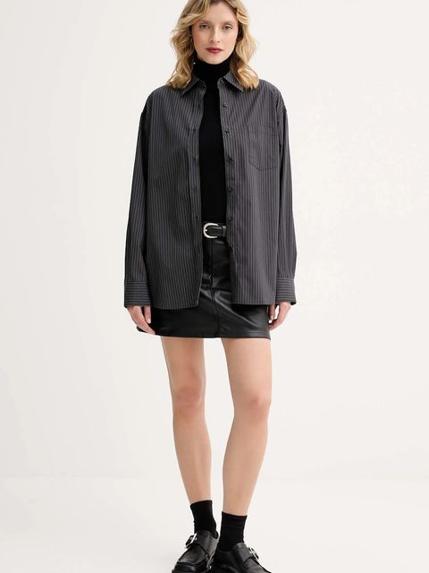 Filippa K koszula bawełniana damska kolor szary relaxed z kołnierzykiem klasycznym 31822 - zdjęcie produktu nr 2