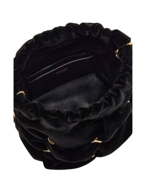 Ferragamo mini Vara-bow gathered bucket bag - Black