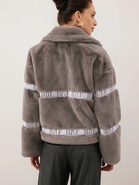 Bizuu kurtka GREGORIA kolor brązowy przejściowa oversize GREGORIA TAUPE - zdjęcie produktu nr 2