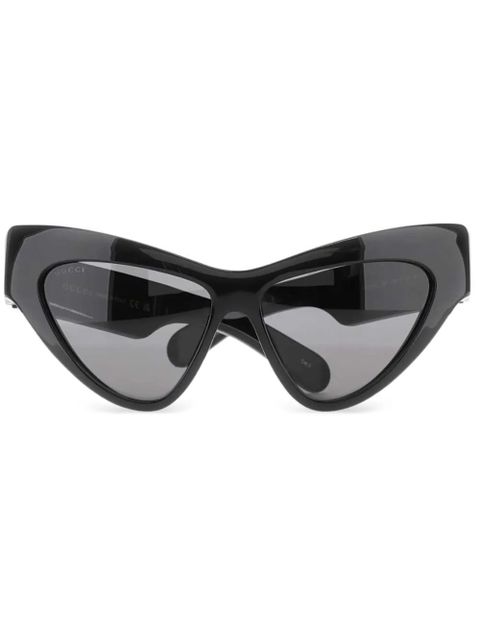 Gucci Eyewear logo-lettering sunglasses - Black - zdjęcie produktu nr 1