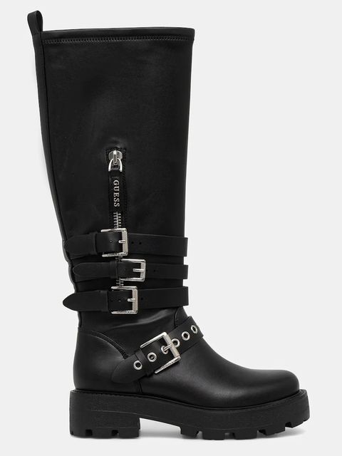 Guess kozaki YANKY damskie kolor czarny na platformie FLFYNK ELE11 - zdjęcie produktu nr 2