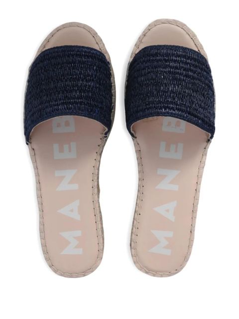 Manebi woven-strap slide sandals - Blue