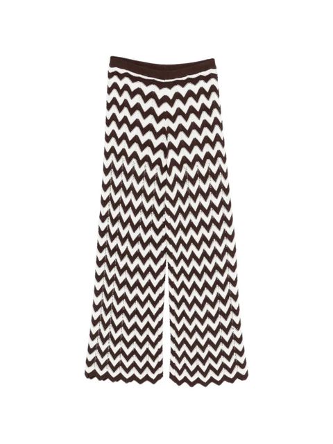 Maje zig zag straight trousers - Brown - zdjęcie produktu nr 1