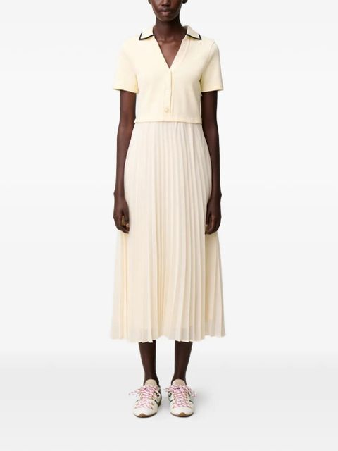 Claudie Pierlot pleated ribbed-knit midi dress - Neutrals - zdjęcie produktu nr 2