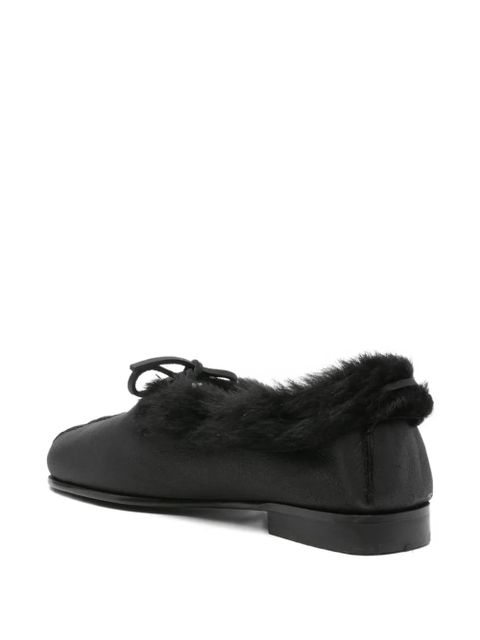 Hereu fur-trimmed leather loafers - Black - zdjęcie produktu nr 2