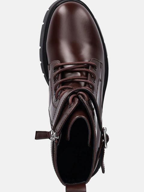 HUGO workery Kris damskie kolor brązowy na platformie 50552730 - zdjęcie produktu nr 2