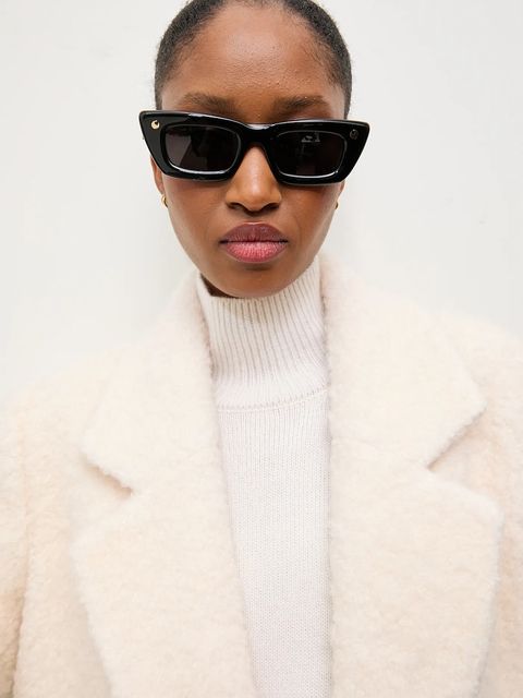 Answear.LAB płaszcz wełniany kolor beżowy