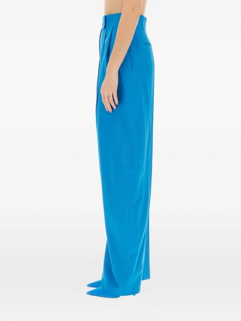 The Attico pleated palazzo pants - Blue