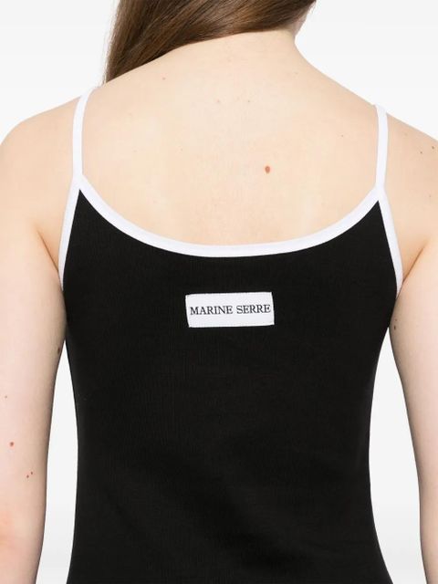 Marine Serre moon-logo jersey dress - Black