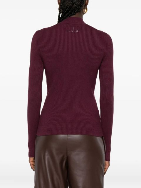 TWINSET ribbed-knit high-neck top - Red