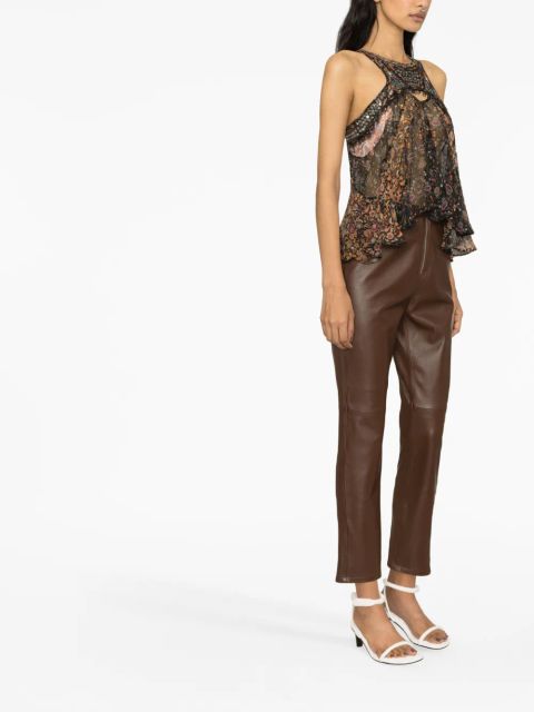 ISABEL MARANT Onyle draped tank top - Black