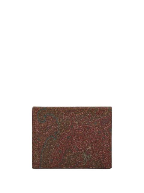 ETRO paisley-print bi-fold cardholder - Red