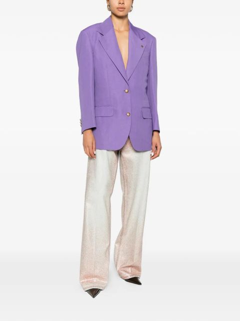 Versace peak-lapel single-breasted blazer - Purple - zdjęcie produktu nr 2