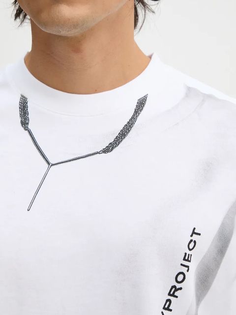 Y/Project longsleeve bawełniany YP TROMPE L'OEIL LONG SLEEVE T-SHIRT kolor biały 204TS021