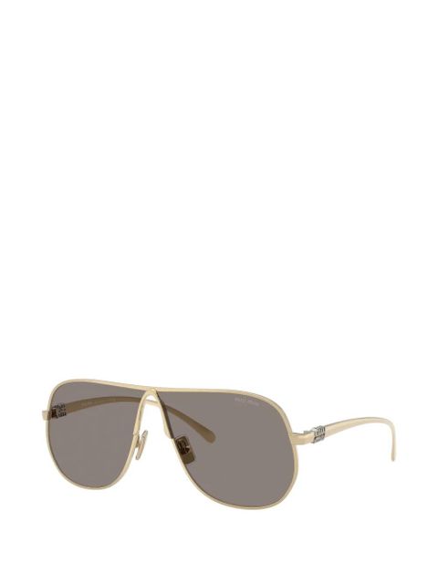 Miu Miu Eyewear pilot-frame sunglasses - Gold - zdjęcie produktu nr 2
