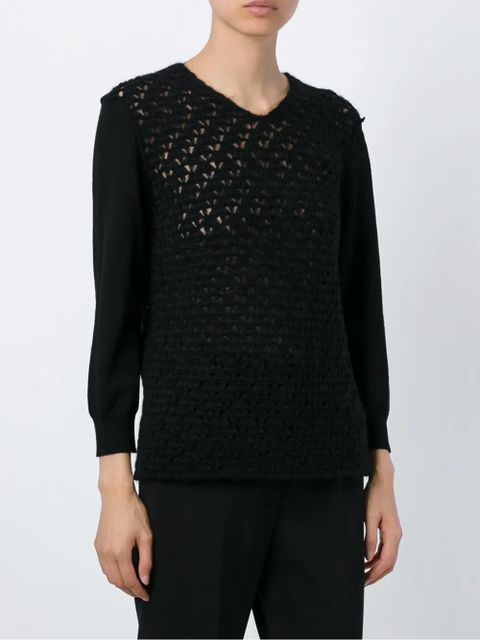 Comme Des Garçons loose knit sweater - Black