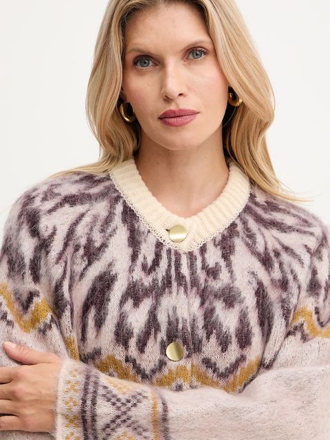 Forte Forte kardigan z dodatkiem wełny damski kolor beżowy 14459.myknit