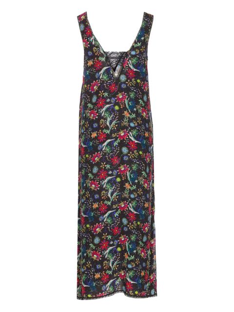 Zadig&Voltaire Renzo lace-panel floral-print maxi dress - Black