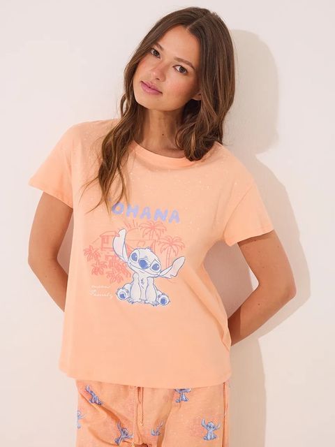 women'secret piżama damska kolor pomarańczowy 3132104