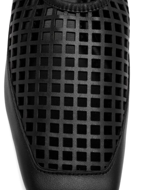 St. Agni perforated square-toe ballet flats - Black