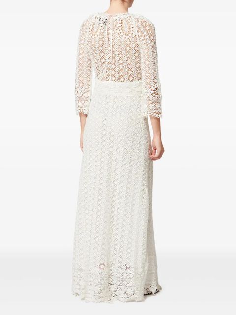 ISABEL MARANT x Hayra lace belted dress - White