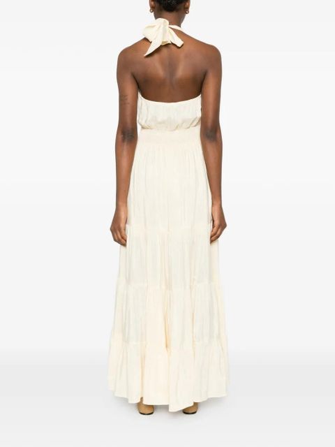 SANDRO tiered maxi dress - Neutrals