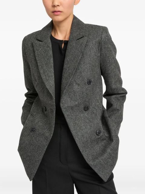 Yves Salomon double-breasted fitted jacket - Grey