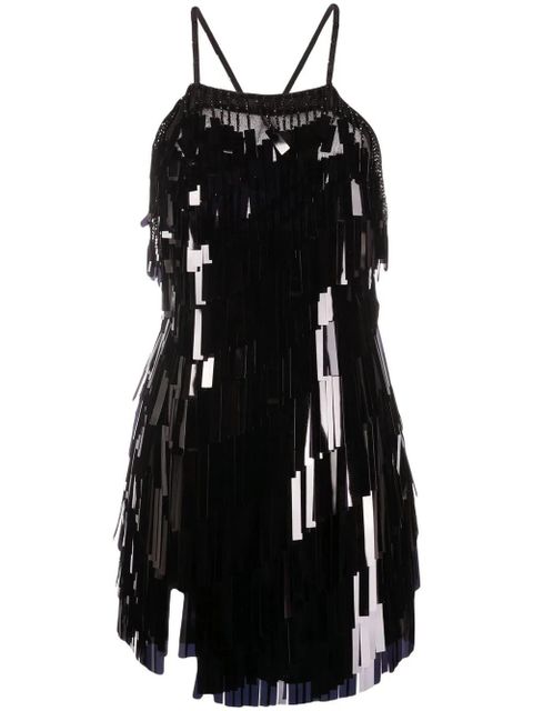 The Attico sequin-embellished fitted dress - Black - zdjęcie produktu nr 1