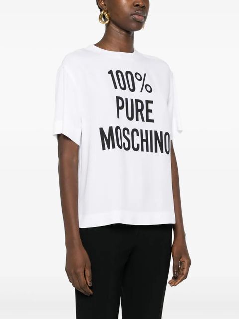 Moschino slogan-print T-shirt - White
