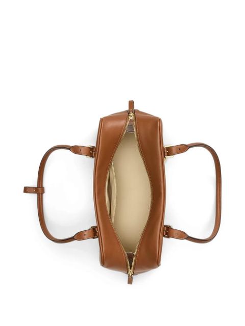 Lauren Ralph Lauren buckle logo charm tote bag - Brown