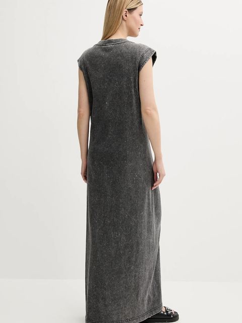 G-Star sukienka bawełniana kolor szary maxi prosta D26096-C756 - zdjęcie produktu nr 2