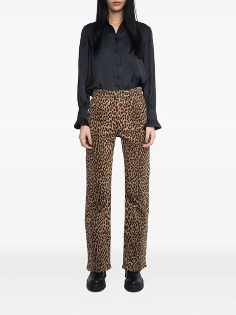 Zadig&Voltaire leopard-print high-rise trousers - Neutrals - zdjęcie produktu nr 2