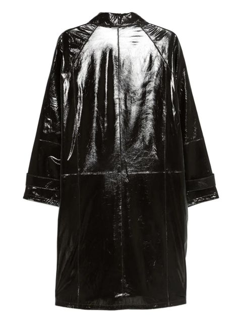 Alysi buttoned leather coat - Brown - zdjęcie produktu nr 2