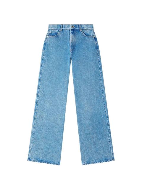 SANDRO belt-loops wide-leg jeans - Blue - zdjęcie produktu nr 1