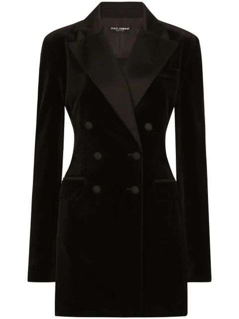 Dolce & Gabbana Turlington velvet blazer - Black - zdjęcie produktu nr 1