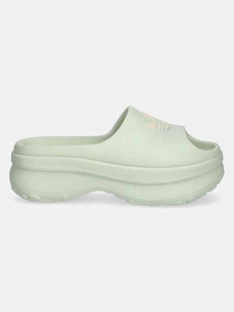 adidas Originals klapki Adifom Stan Slide W damskie kolor zielony na platformie JH7467