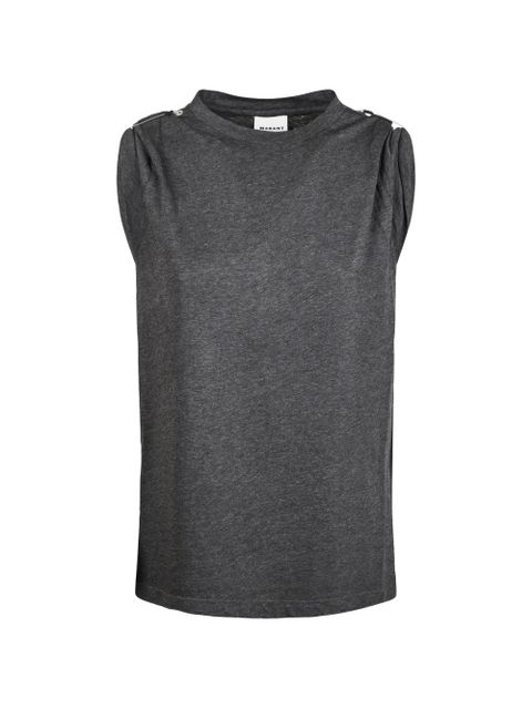 MARANT ÉTOILE buttoned T-shirt - Grey - zdjęcie produktu nr 1