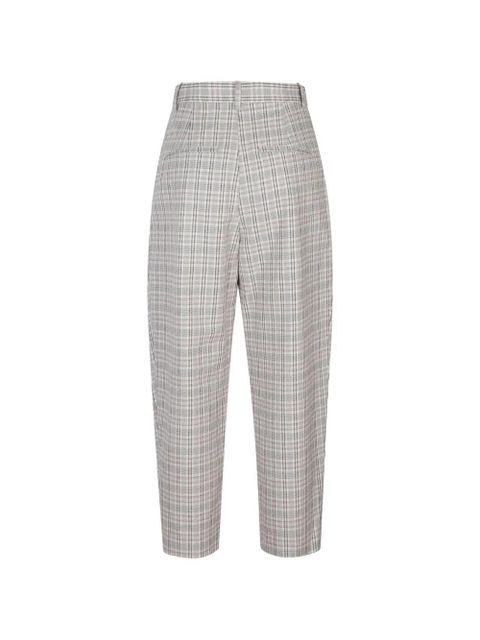 MARANT ÉTOILE pleated check-pattern trousers - White - zdjęcie produktu nr 2