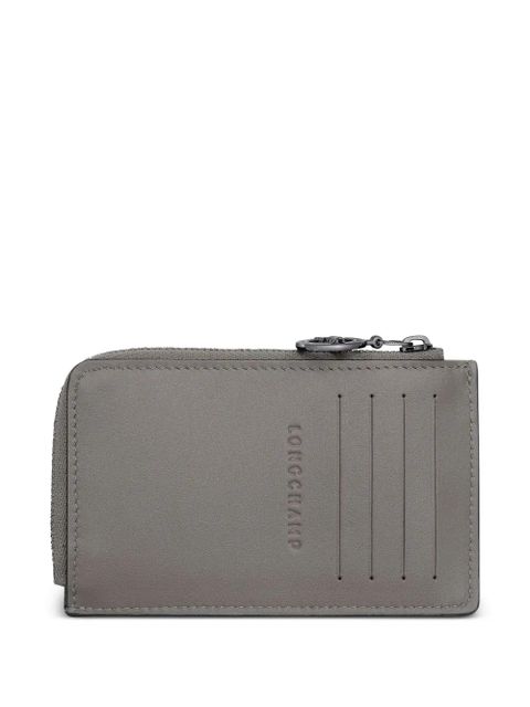 Longchamp Le Pliage textured leather cardholder - Grey - zdjęcie produktu nr 2