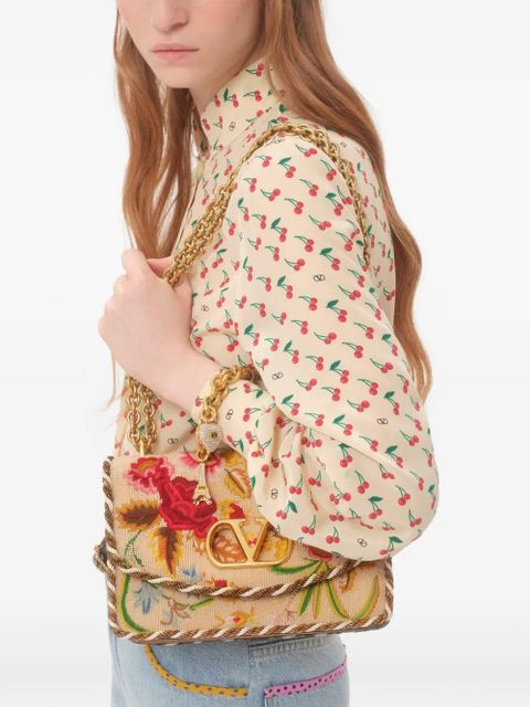 Valentino Garavani Vain embroidered shoulder bag - Neutrals - zdjęcie produktu nr 2