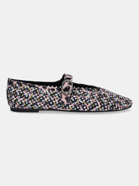 Kurt Geiger London baleriny zamszowe Mayfair Ballet Flat kolor różowy 2656357289